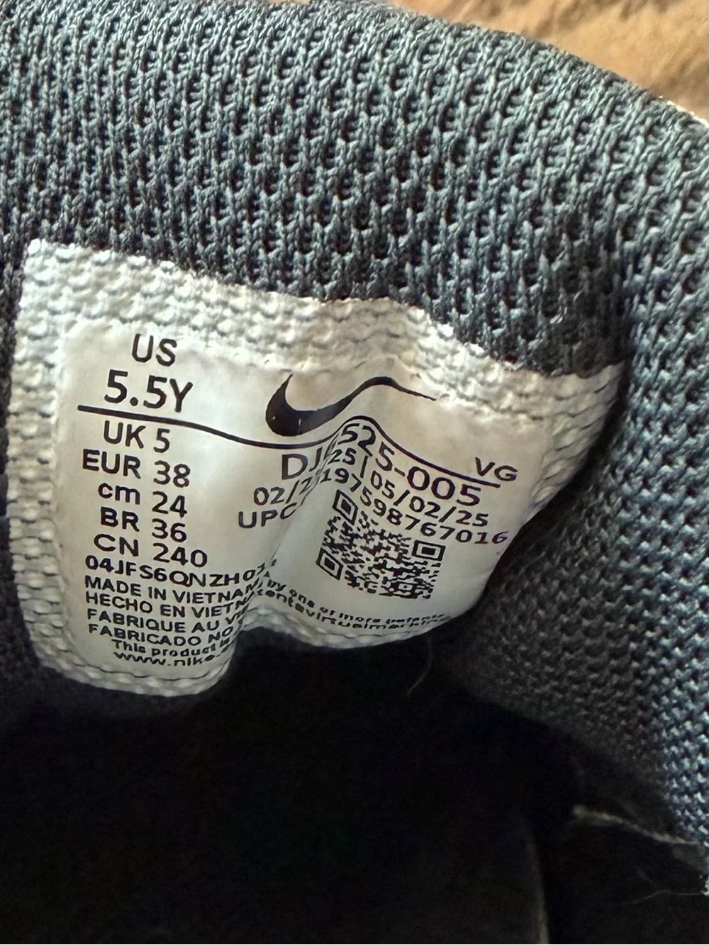 Nike Grey and Black Baseball Cleats